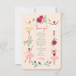 Schattigee Ballerina Meisje Verjaardagsfeestje Uit Kaart