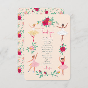 Schattigee Ballerina Meisje Verjaardagsfeestje Uit Kaart
