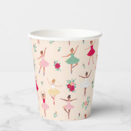 Schattigee Ballerina Meisje Verjaardagsfeestje Uit Papieren Bekers