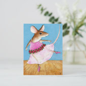 Schattigee ballerina muis briefkaart (Staand voorkant)