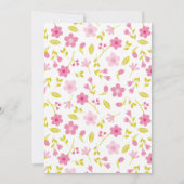 Schattigee Ballerina Verjaardag Meisje Uitnodiging (Achterkant)