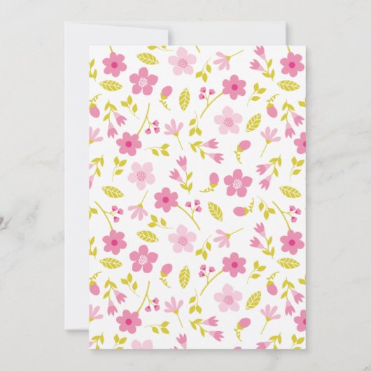 Schattigee Ballerina Verjaardag Meisje Uitnodiging (Achterkant)