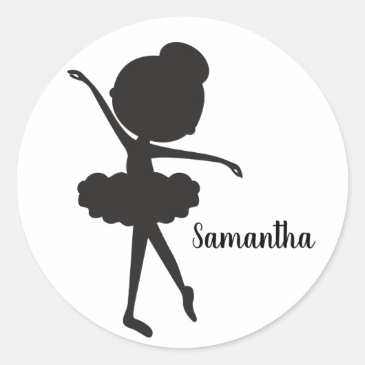 Schattigee Ballerina Verjaardag Stickers (Voorkant)