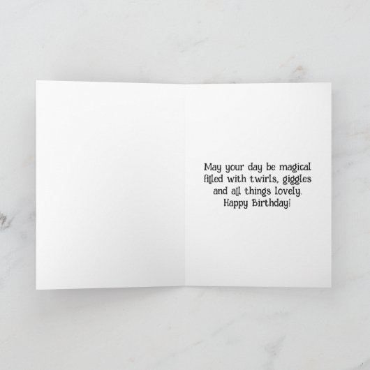 Schattigee balletverjaardag kaart (Binnen)