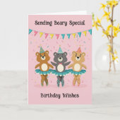 Schattigee balletverjaardag kaart (Gele Bloem)