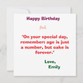 Schattigee ballonverjaardagkoala kaart (Achterkant)