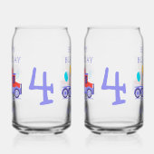 Schattigee ballonwagen | Verjaardag Blikvorm Glas (Links)