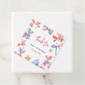 Schattigee Balloon Bow 4 juli 1 Verjaardagsfeest Bedankjes Labels (In situ)