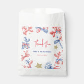 Schattigee Balloon Bow 4 juli 1 Verjaardagsfeest Bedankzakje (Voorkant)