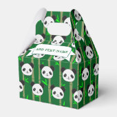 Schattigee Bamboe Panda Patroon Custom Naam Bedankdoosjes (Achterkant)