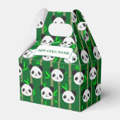 Schattigee Bamboe Panda Patroon Custom Naam Bedankdoosjes (Voorkant Zijde)