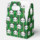 Schattigee Bamboo Panda Patroon Custom Bedankdoosjes (Geopend)