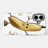 Schattigee banaan Case-Mate iPhone case (Achterkant (horizontaal))