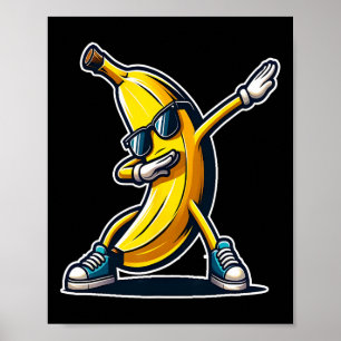 Schattigee Banaan Dabbing Dancing Shirt Grappige K Poster