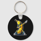 Schattigee Banaan Dabbing Dancing Shirt Grappige K Sleutelhanger (Voorkant)