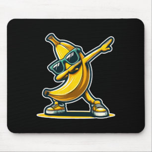 Schattigee Banaan in Zonnebrillen Dansen Shirt Gra Muismat