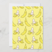 Schattigee Banaan Kinder 1e Verjaardagsfeestje Kaw Kaart (Achterkant)