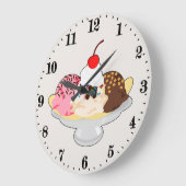 Schattigee banaan split ijs grote klok (Hoek)