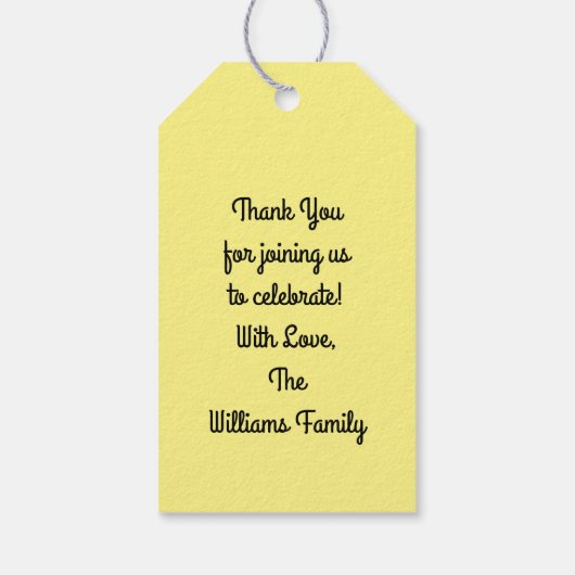 Schattigee Banana Kids Verjaardag Cadeaulabel (Achterkant)