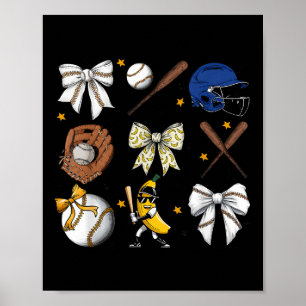 Schattigee Bananen Coquette Bow Banaan Voor Mannen Poster