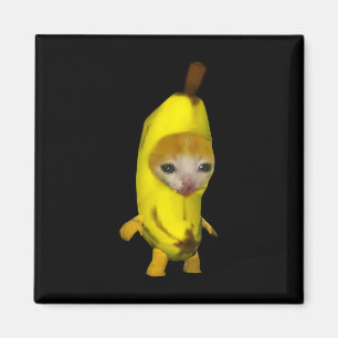 Schattigee bananenkat Happy Bananacat Meme Kitty C Magneet