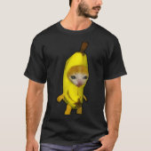 Schattigee bananenkat Happy Bananacat Meme Kitty C T-shirt (Voorkant)