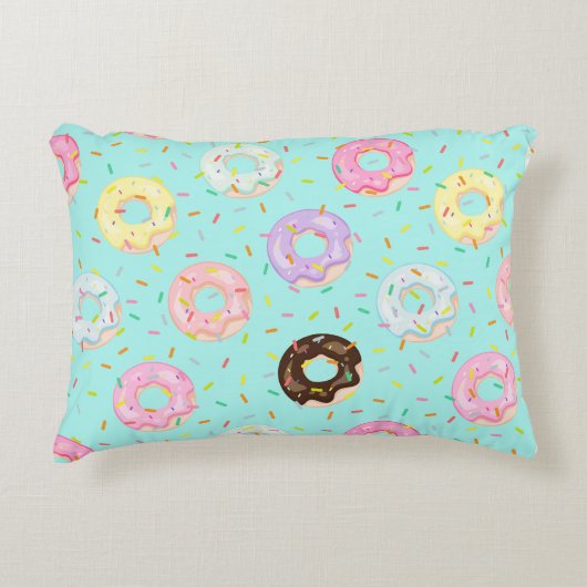 Schattigee banketbakkerij winkel Sprinkles Donuts  Accent Kussen (Voorkant)