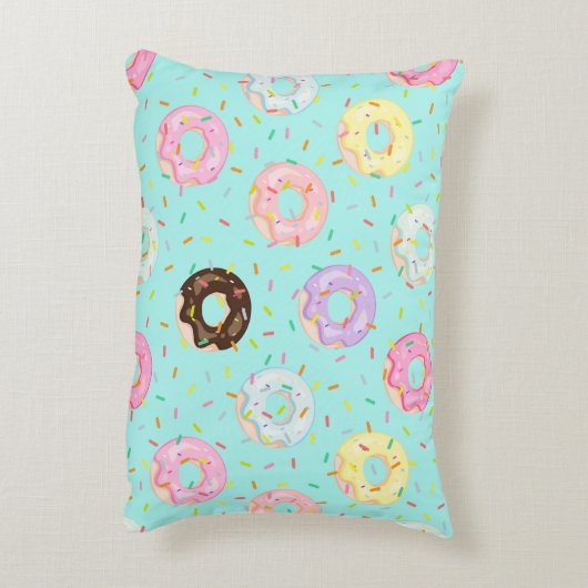 Schattigee banketbakkerij winkel Sprinkles Donuts  Accent Kussen (Achterkant (Verticaal))