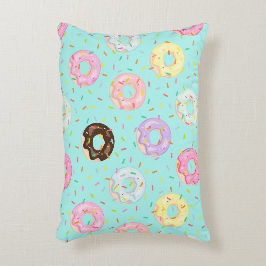 Schattigee banketbakkerij winkel Sprinkles Donuts Accent Kussen (Voorkant(Verticaal))