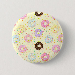 Schattigee banketbakkerij winkel Sprinkles Donuts  Ronde Button 5,7 Cm