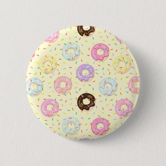 Schattigee banketbakkerij winkel Sprinkles Donuts  Ronde Button 5,7 Cm (Voorkant)