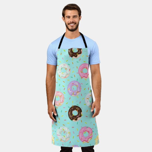 Schattigee banketbakkerij winkel Sprinkles Donuts Schort (Gedragen)