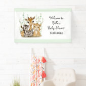 Schattigee Banner Safari Dieren voor Baby shower P (Insitu)