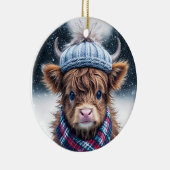 Schattigee banyard koe dier Rustieke boerderij lan Keramisch Ornament (Rechts)