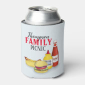 Schattigee Barbeque Picknick Familie Reunion Custo Blikjeskoeler (Blikje Voorkant)