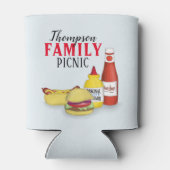 Schattigee Barbeque Picknick Familie Reunion Custo Blikjeskoeler (Achterkant)
