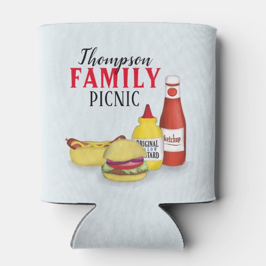 Schattigee Barbeque Picknick Familie Reunion Custo Blikjeskoeler (Achterkant)