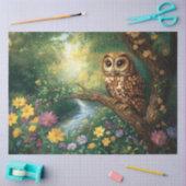Schattigee Barn Owl Enchanted Forest Decoupage Tissuepapier (Craft)