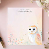 Schattigee Barn Owl Pastel Feathers Persoonlijke n Notitieblok