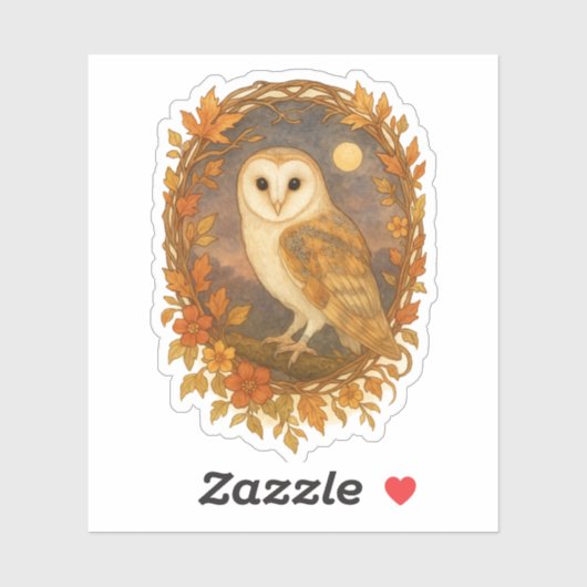 Schattigee Barn Owl Sticker voor Laptops, Journals (Vel)