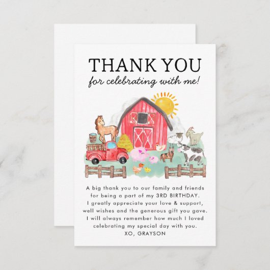 Schattigee Barnyard Animals Kinder Boerderij Verja (Voorkant / Achterkant)