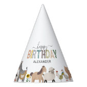 Schattigee Barnyard Animals Verjaardag Feesthoedjes (Voorkant)