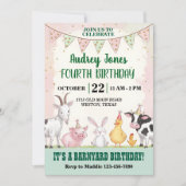 Schattigee Barnyard Verjaardag Kaart (Voorkant)