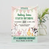 Schattigee Barnyard Verjaardag Kaart (Staand voorkant)