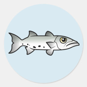 Schattigee Barracuda Ronde Sticker