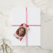 Schattigee Barry Custom foto en naam Paper Bord Cadeaulabel (Met Touw)