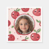 Schattigee Barry Custom foto en naam Paper Bord Servet (Voorkant)