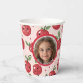 Schattigee Barry Custom foto en naam Papier Papieren Bekers (Achterkant)