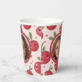 Schattigee Barry Custom foto en naam Papier Papieren Bekers (Rechts)