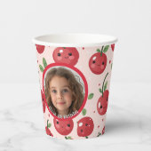 Schattigee Barry Custom foto en naam Papier Papieren Bekers (Voorkant)